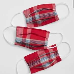 Face Mask 3 pack, plaid, accordion style, GAP KIDS